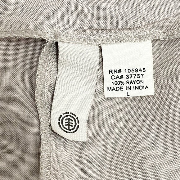 NWT Element Cross Strap Halter Slip Tank Taupe Rayon Black Straps Size Large NEW - Picture 6 of 10